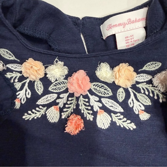 Tommy Bahama Navy Dress with Floral Embroidery - Picture 3 of 9